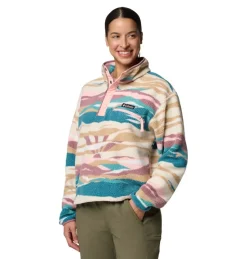 Polaire Femme Helvetia II Printed Cropped River Blue - Polaire