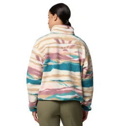 Polaire Femme Helvetia II Printed Cropped River Blue - Polaire