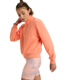 Polaire Femme Waves Of Warmth Half Zip Coral Chic