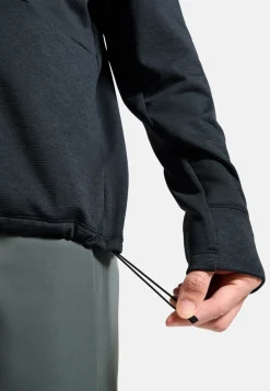 Polaire Grid Fleece 1/2 Zip Black Melange