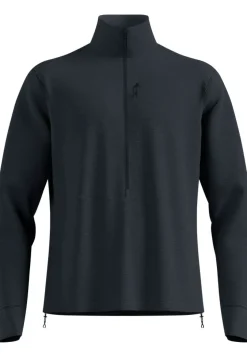 Polaire Grid Fleece 1/2 Zip Black Melange