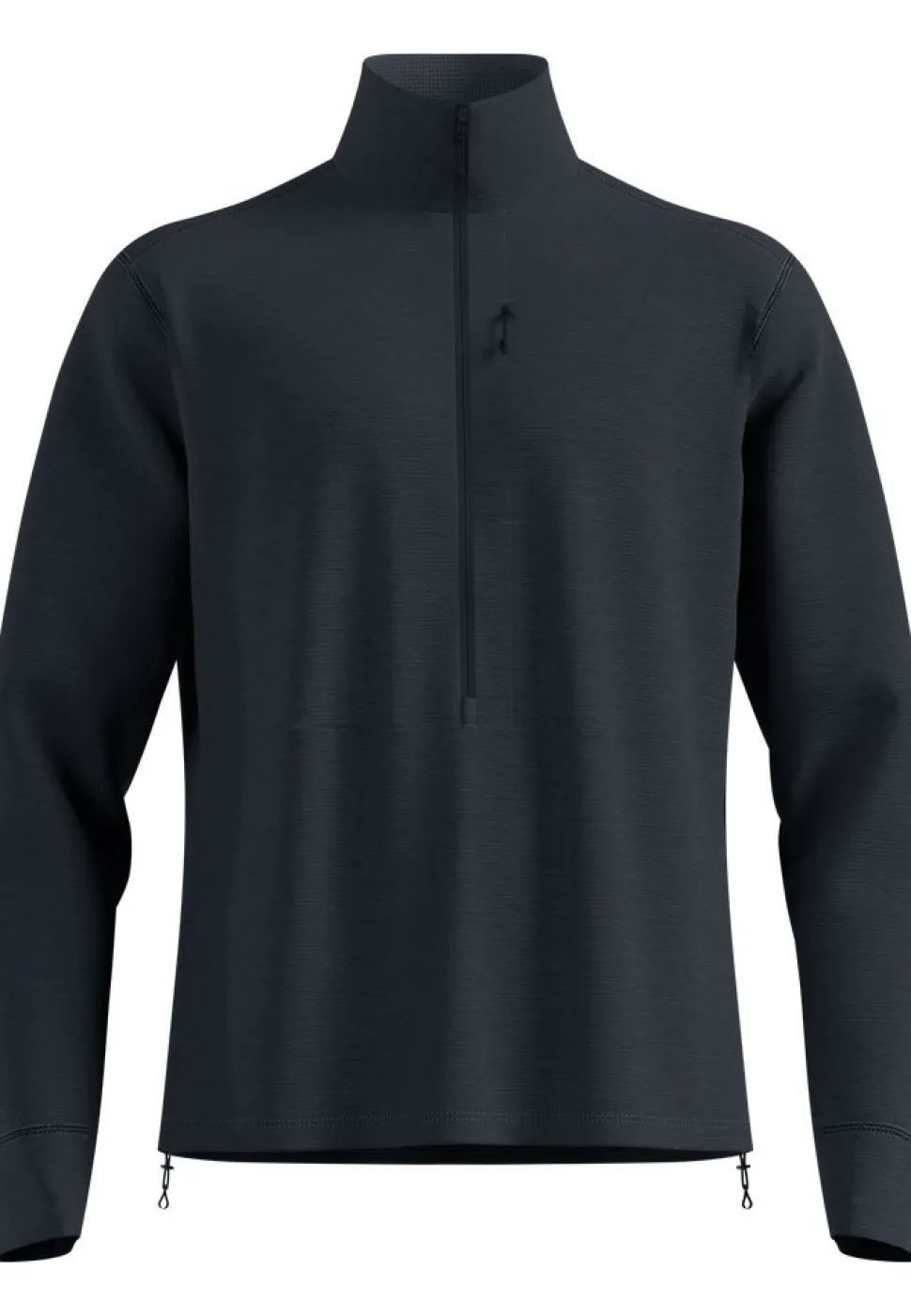 Polaire Grid Fleece 1/2 Zip Black Melange