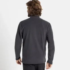 Polaire Roy Full Zip Shale Grey Black Stripes - Polaire | Odlo