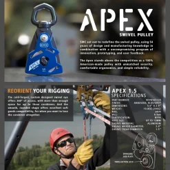 Poulie Apex Swivel 1.1 Bleue - Travaux En Hauteur | Harken