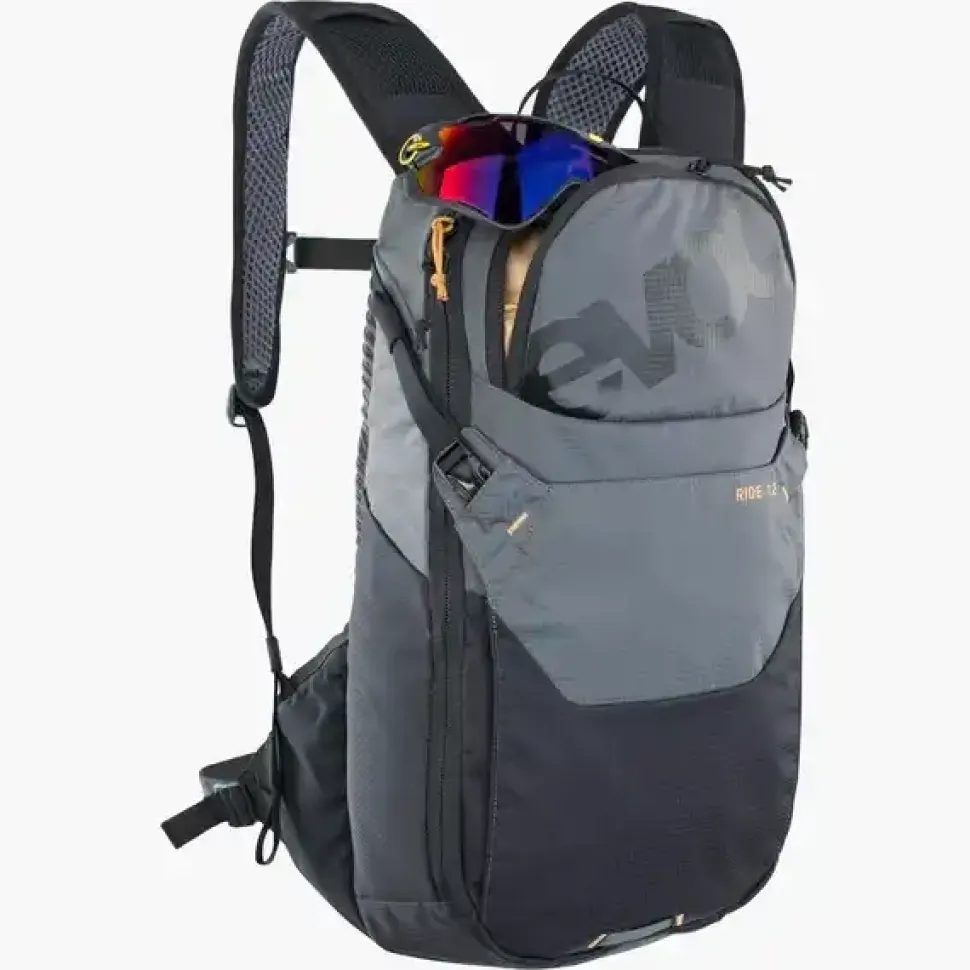 Sac A Dos Ride 12 + Poche 2l Gris Noir - Sacs A Eau | Evoc