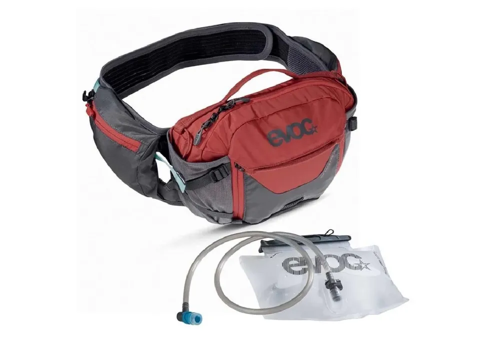 Sac Hip Pack Pro Gris Rouge Hydrav - Bidon Sacs A Eau | Evoc