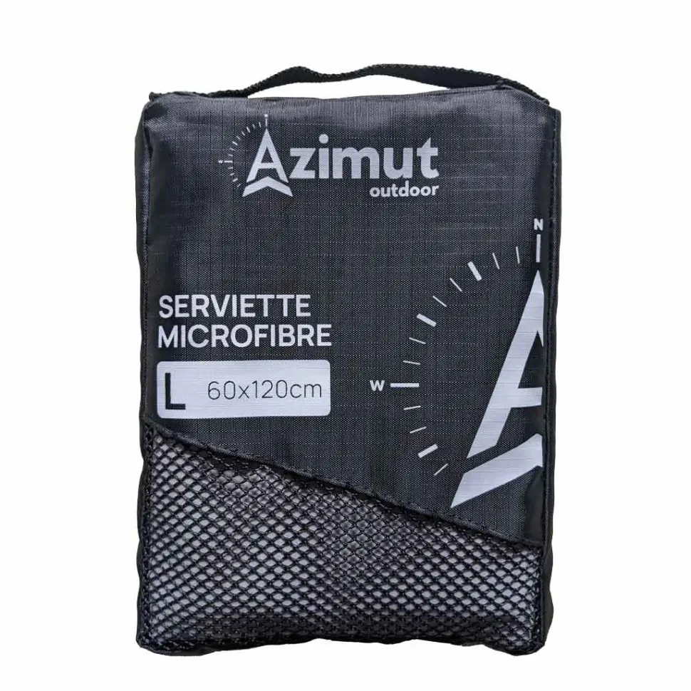 Serviette Microfibre L - Grise - Serviette | Azimut Outdoor
