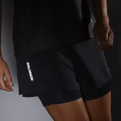 Short Femme Sense Aero 2in1 Deep Black - Short | Salomon