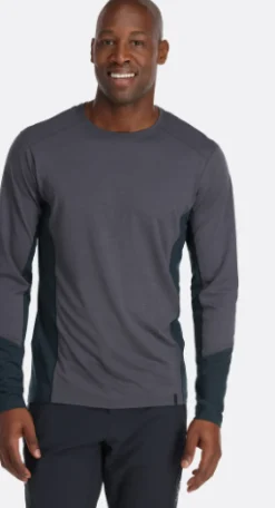Syncrino Base Ls T-shirt Graphene - Tee Shirt Ml | Rab