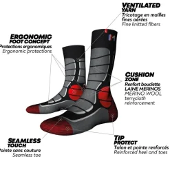 Trek Medium Rouge - Chaussettes | Monnet