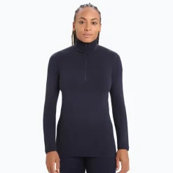 T-shirt 260 Tech Ls Half Zip Femme Midnight Navy | Icebreaker