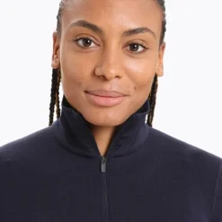 T-shirt 260 Tech Ls Half Zip Femme Midnight Navy | Icebreaker