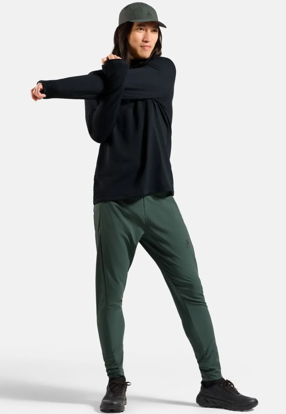 T-shirt 1/2 Zip Essential Thermal Black