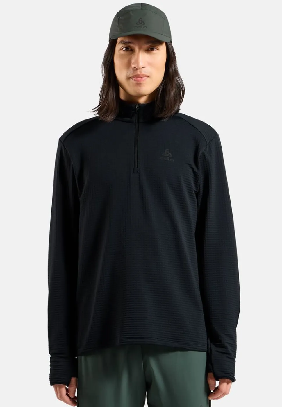 T-shirt 1/2 Zip Essential Thermal Black