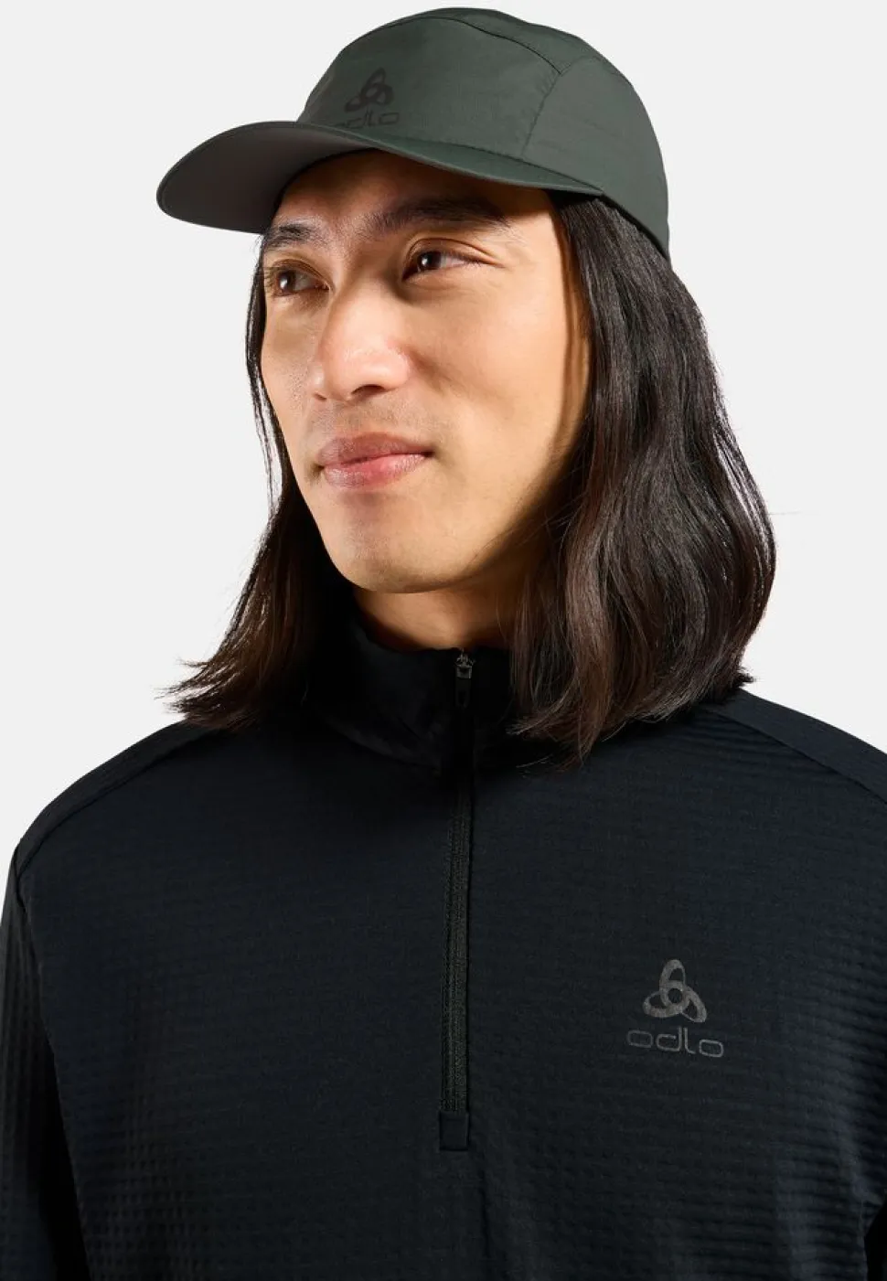T-shirt 1/2 Zip Essential Thermal Black