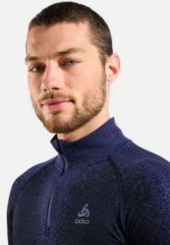 T-shirt 1/2 Zip Performance Warm Blackcomb Skipper Blue
