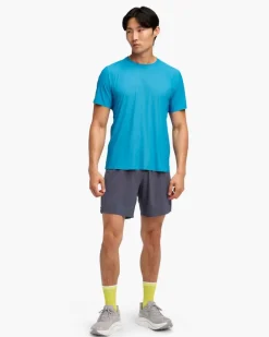 T-shirt Airolite 2.0 Blue - Tee Shirt Mc | Hoka