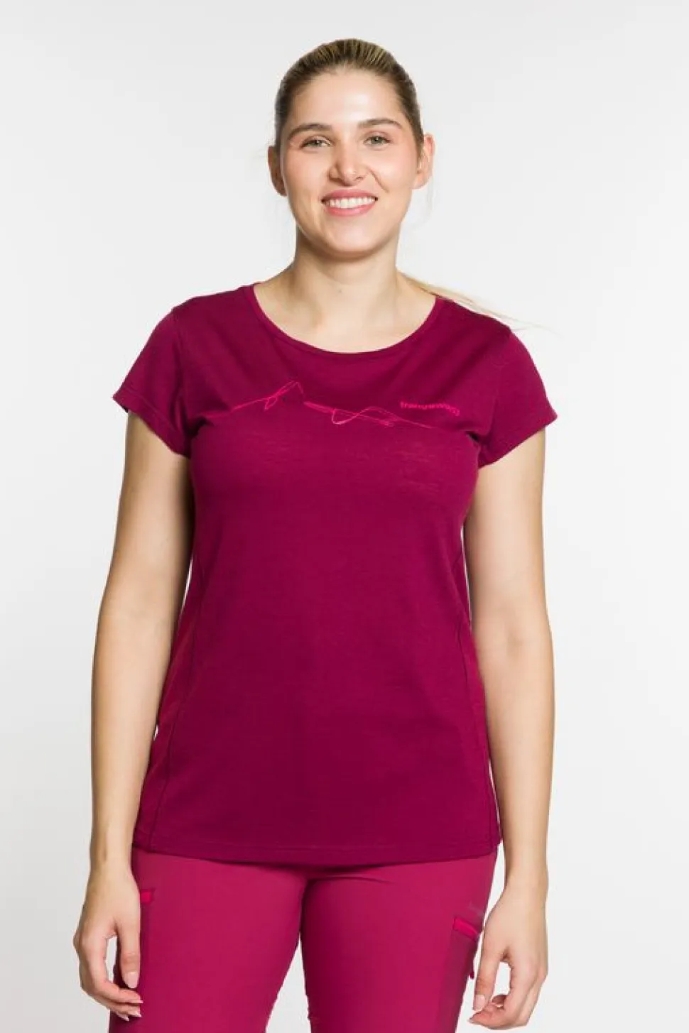 T-shirt Biella Beet Red - Tee Shirt Mc | Trango