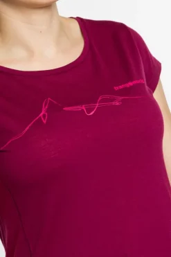 T-shirt Biella Beet Red - Tee Shirt Mc | Trango