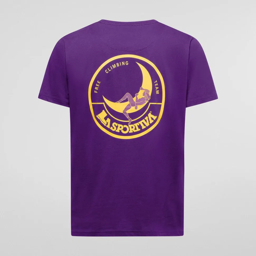 T-shirt Climbing On The Moon Giallo Viola - Tee Shirt Mc | La Sportiva