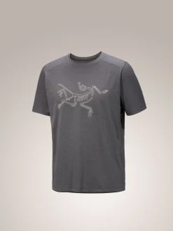 T-shirt Cormac Logo Black Heather - Tee Shirt Mc | Arcteryx