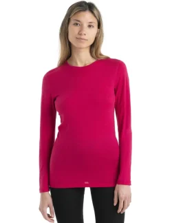 T-shirt Femme 200 Oasis Ls Crewe Electron Pink | Icebreaker