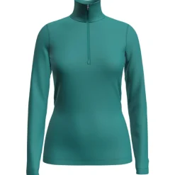T-shirt Femme 200 Oasis Ls Half Zip Flux Green | Icebreaker