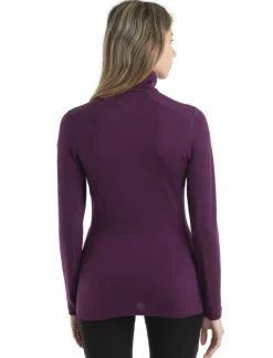 T-shirt Femme 260 Tech Ls Half Zip Nightshade | Icebreaker
