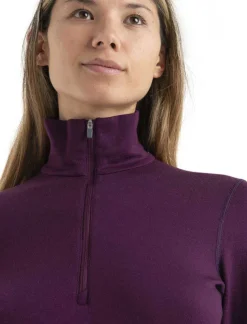 T-shirt Femme 260 Tech Ls Half Zip Nightshade | Icebreaker