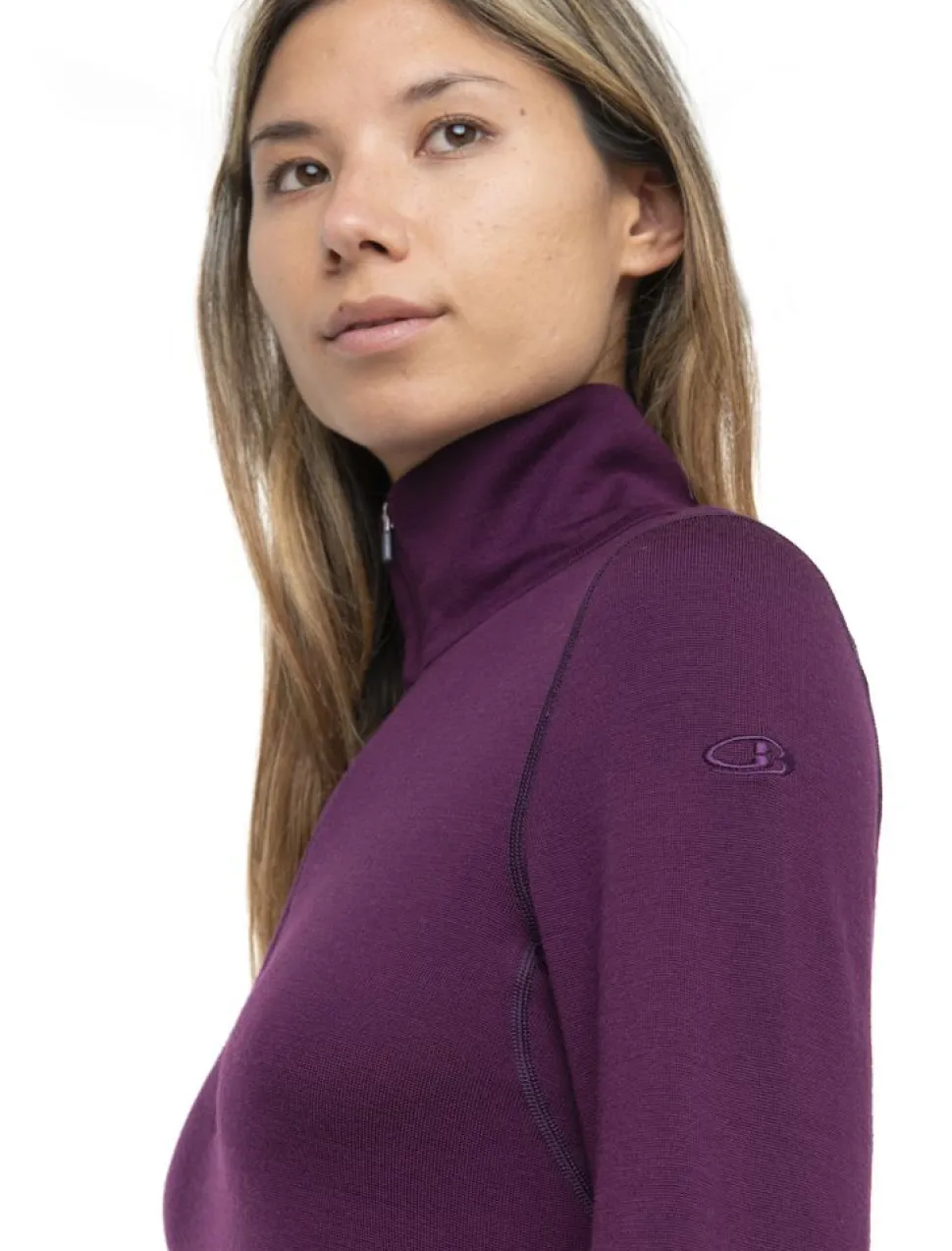 T-shirt Femme 260 Tech Ls Half Zip Nightshade | Icebreaker