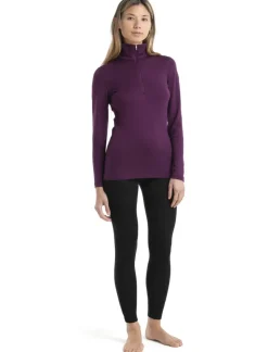 T-shirt Femme 260 Tech Ls Half Zip Nightshade | Icebreaker