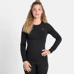 T-shirt Femme Active Warm Eco Noir - Tee Shirt Ml | Odlo