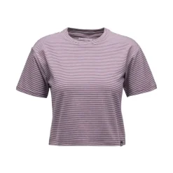 T-Shirt Femme Bd Stripe Crop Fig Soft Lilac - Tee Shirt Mc | Black Diamond