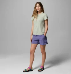 T-Shirt Femme Bluebird Canyon II Safari Florage Jacquard - Tee Shirt Mc | Columbia