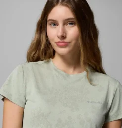 T-Shirt Femme Bluebird Canyon II Safari Florage Jacquard - Tee Shirt Mc | Columbia