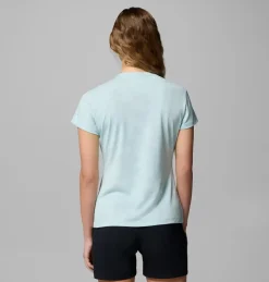 T-Shirt Femme Bluebird Canyon II Crew Marine Light Florage Jacquard - Tee Shirt Mc | Columbia