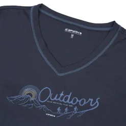 T-Shirt Femme Burnham Marine - Tee Shirt Mc | Icepeak