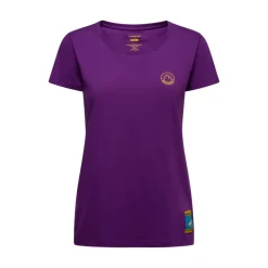 T-Shirt Femme Climbing On The Moon Viola Giallo - Tee Shirt Mc
