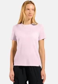 T-shirt Femme Cubic Light Hyper Pink - Tee Shirt Mc | Odlo