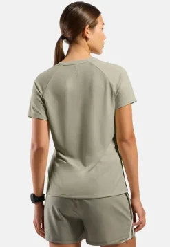 T-shirt Femme Essential Print Agate Gray - Tee Shirt Mc | Odlo