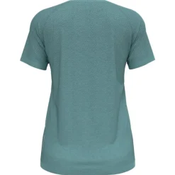 T-shirt Femme Essential Seamless Crew Neck Aqua Haze Melange | Odlo
