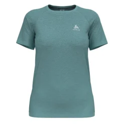 T-shirt Femme Essential Seamless Crew Neck Aqua Haze Melange | Odlo