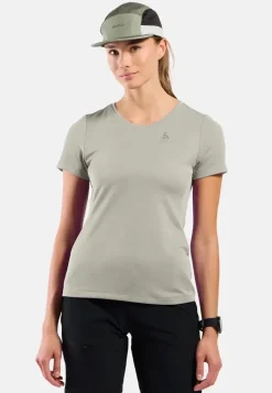 T-shirt Femme F-dry Crew Neck Agate Gray - Tee Shirt Mc | Odlo