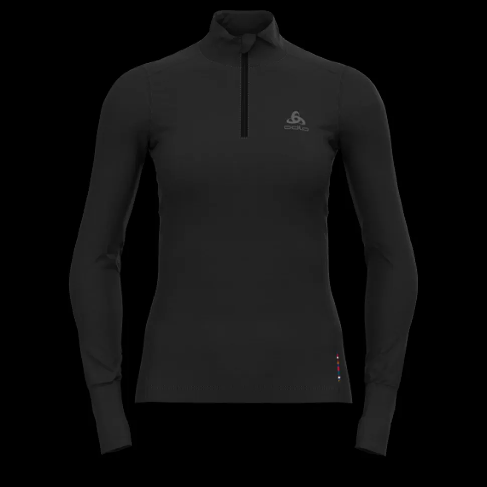 T-shirt Femme Merino 200 Bl Half Zip Black - Tee Shirt | Odlo