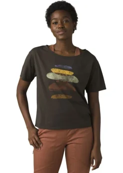 T-shirt Femme Organic Graphic Washed Black - Tee Shirt Mc | Prana