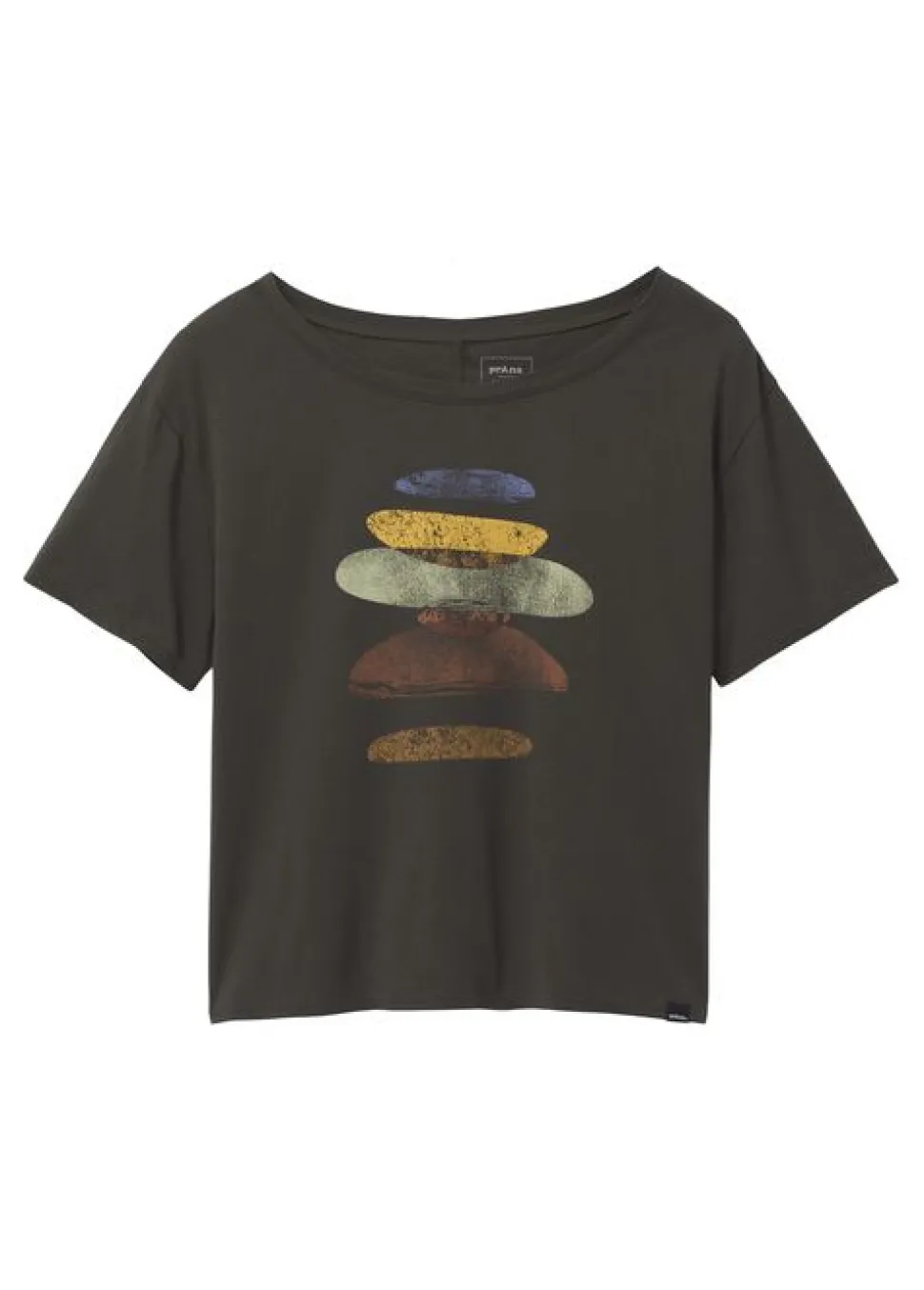 T-shirt Femme Organic Graphic Washed Black - Tee Shirt Mc | Prana