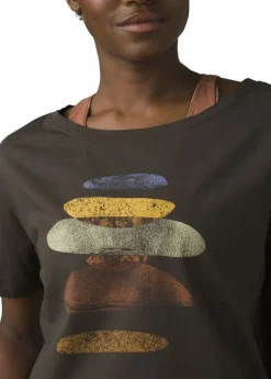 T-shirt Femme Organic Graphic Washed Black - Tee Shirt Mc | Prana