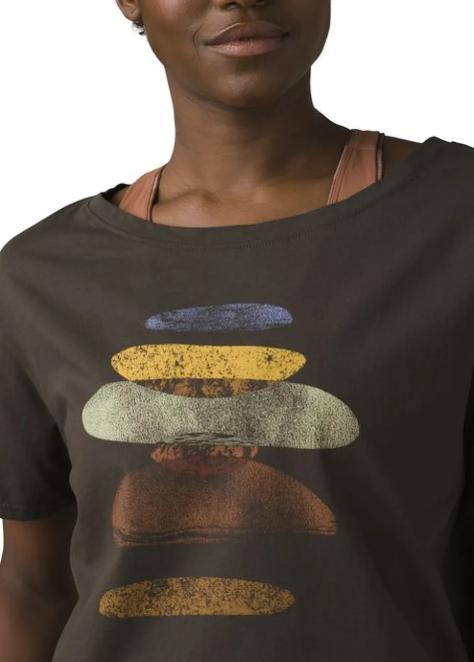 T-shirt Femme Organic Graphic Washed Black - Tee Shirt Mc | Prana