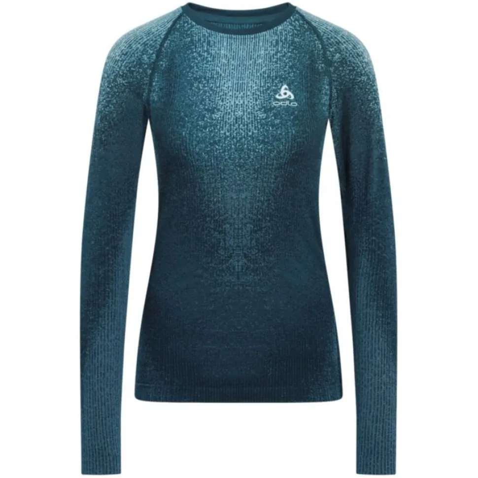 T-shirt Femme Performance Warm Blackcomb Provincial Blue | Odlo