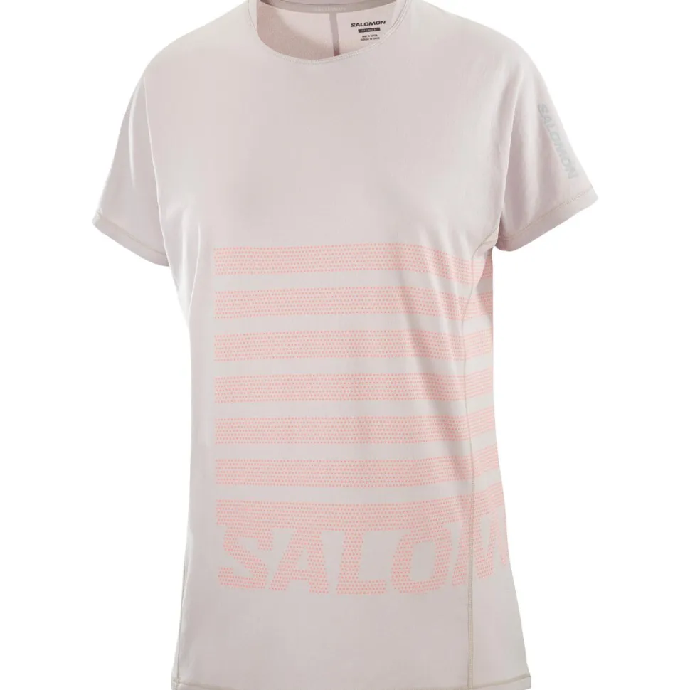 T-shirt Femme Sense Aero Gfx Etherea Neon Flame | Salomon